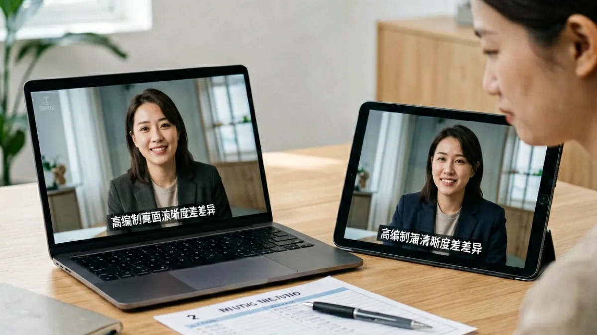 51视频内容编辑在多屏设备上比对同一视频在不同平台的画质与字幕效果